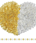 4mm Mini Metal Daisy Spacer Beads Bulk 600Pcs Silver And Gold For DIY Bracelets And Necklaces Jewelry Making Craft Supplies Bead Spacers For Crafts 1.5mm Hole Diameter Great For DIY Projects