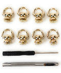 8 Pcs Ball Studs Rivets Set Light Gold 360 Rotatable D Rings For Leather Craft Crossbody Purses And Bags Zinc Alloy Heavy Duty Hardware Kit For DIY Bag Making