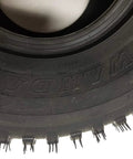 Close-up of sidewall on 20x11-8 ATV Tire P336 Tubeless 4 Ply Construction With All Terrain Traction And Grip For Quad Bikes