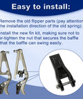 Diagram of Extension Ladder Lock Flipper Kit 29 1 Replacement For Aluminum And Fiberglass Ladders Compatible With Werner Louisville And Keller Ladders showing installation steps with flipper parts and instructions.