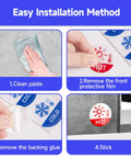 Step-by-step installation guide for 6 Pack Hella Durable Hot And Cold Water Faucet Labels Self Adhesive Waterproof Sink Temperature Stickers.