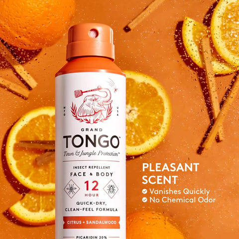 DEET-Free Insect Repellent With Picaridin, 12-Hour Mosquito and Tick Protection bottle, citrus and sandalwood scent.