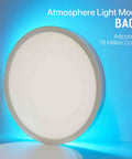 Smart RGB LED Ceiling Light Flush Mount 12 Inch 24W Dimmable with blue light ambience, tunable white and full color display