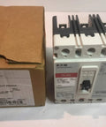 Pro Grade Heavy Duty Three Pole Panel Mount Type FD Molded Case Circuit Breaker, 60 Amp, for 600 Volt AC, shown in box.
