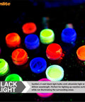 Fluorescent paints glowing under 4 Watt T5 Linear Fluorescent Light Bulb 6 Inch Mini Bi Pin Base Black Light Blue For Parties And Events