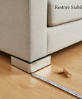 Sturdy L Shaped Stainless Steel Furniture Leg Replacement for Sofa Cabinet and Bed Frame 13 x 3.3 x 1.6 Inches under sofa