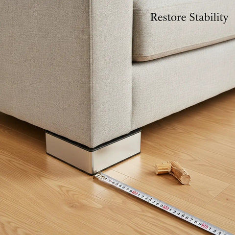 Sturdy Stainless Steel L Shaped Furniture Leg Replacement for Sofas Beds Cabinets and TV Stands 13 by 3.3 by 1.6 Inches Support Leg