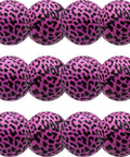 Pink Leopard Print Novelty Golf Balls Set Of 12 For Gifts And Tournaments with 360 Degree Leopard Design in three rows.
