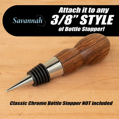 Heavy Duty Direct Thread Wood Lathe Chuck Adapter Enables Quick And Dead Simple Wooden Blank Threading, 3/8" style for bottle stoppers.