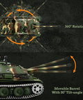 1/16 Scale RC Tank Jagdpanther Battle Ready With Smoke, Sound And Lights, 2.4G Remote Control showing 360 rotation