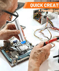 Man using 60/40 Rosin Core Solder Wire 0.8mm And 1.0mm For Electronics Repair on motherboard, low temperature tin lead alloy