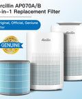 Replacement Filters For AP070A And AP070B Air Purifier 2 Pack With Activated Carbon And High Efficiency HEPA displayed