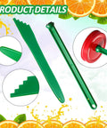 4 Piece Canning Tools Kit With 2 Magnetic Jar Lid Lifters And 2 Bubble Remover Measurers In Dark Green No Fuss Canning Gear