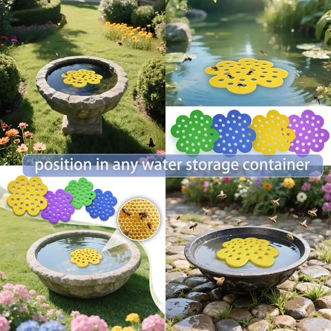 Floating Bee Island Watering Station For Outdoor Gardens, Butterfly Friendly Feeder And Garden Decor in colorful EVA foam