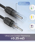 8AWG Solar Panel Connectors Built To Haul Big Power For PV Systems 1500V DC 70A Heavy Duty MC4 Compatible Cables with copper pins.