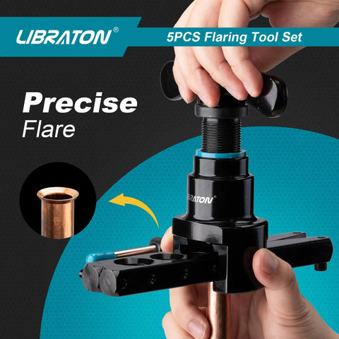 Hvac Flaring Tool Kit For Copper Pipes Metric And Saes Sizes 45 Degree Eccentric Cone Ac Repair Gear Smooth Operator Design Dang Tough Build Straight Fire Results For Mechanics And Handyman Crew