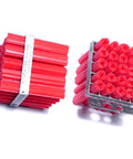 Heavy Duty Screw Anchors 15/64 By 1-1/2 Inch Fluted Vinyl Expansion Anchors Pack Of 100 For Drywall Masonry Concrete Brick Wood DIY Friendly Fastening Solution For Home Farm Garage And Workshop, red packaged anchors