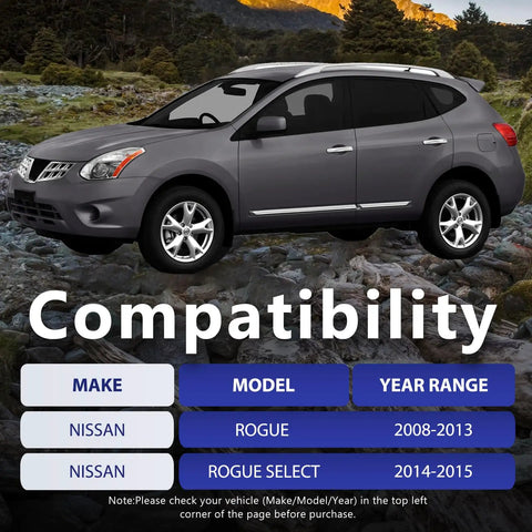Direct Fit Front Left And Right Lower Control Arm Ball Joint Stabilizer Sway Bar Link Assembly Replacement For Nissan Rogue 2008 2013 And Rogue Select 2014 2015 Suspension Kit MS30194 K750094 Beefed Up compatibility chart