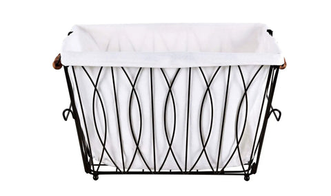 Verona Collapsible Laundry Cart With Removable Canvas Basket Large Black Heavy Duty Steel Construction Foldable Laundry Hauler for Big Loads