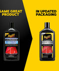Ultimate Compound Pro Grade Car Scratch Remover For Paint Correction 15 oz, old and updated packaging comparison