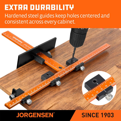 Aluminum Cabinet Hardware Jig Tool With Double Scale Template For Precise Door And Drawer Front Knob and Handle Installations