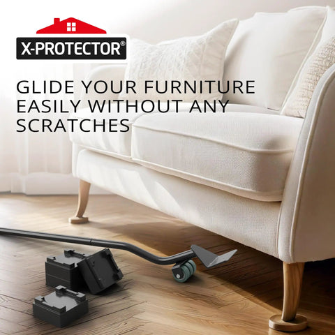 Heavy Furniture Lifter Tool For Easy Moves Premium Furniture Jack Lifter With 4.3 Inch Adjustable Height Appliance Lifter No Sweat Lifts For Sofas Couches Beds Chairs And Tables