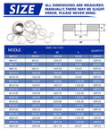 Diagram and list of Oil Drain Plug Crush Washer Set Kit With 568 Pieces In 18 Aluminum Gasket Sizes M6-M24.