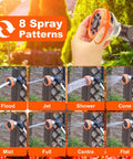 Long 18.5 Inch Garden Hose Wand With 180 Degree Swivel Head And 8 Spray Patterns for versatile outdoor watering use.