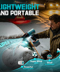 Cordless Leaf Blower 18V Compatible Portable Dust Cleaner High Speed 800000RPM Handheld Turbo Jet Blower With Brushless Motor For Patio Garden Lawn Care Lightweight No Battery Included in snowy conditions