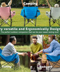 Oversized Rocking Camping Chair With Luxury Padded Recliner For All Day Comfort Heavy Duty Folding Lawn Chair in various outdoor settings