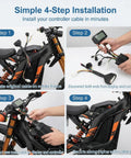 Plug And Play Ebike Controller Main Harness For Tuttio Soleil01 with M Button Display installation steps diagram