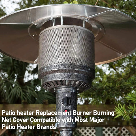 Main Burner Net Emitter Screen For Gas Patio Heaters Ten And Three Quarters Inch Diameter Heavy Duty Stainless Steel Safety Net Eight Inch Tall With Three Threaded Holes For Mounting Reflector Fits Most Outdoor Patio Heaters