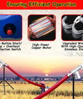 All In One High Capacity Animal Feed Conveyor And Grain Auger For Home Farm And Factory Use with components and field setup