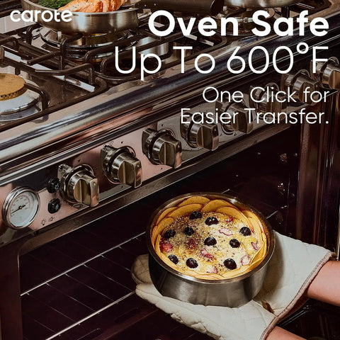 15 Piece Stainless Steel Pots And Pans Set With Detachable Handle Induction Compatible Oven Safe Up To 600 Degrees