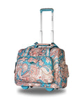 Multicolor paisley Lightweight Rolling Overnight Bag With Laptop Compartment for Weekender Travel Carry On Luggage with wheels