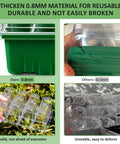 Comparison of All In One Seed Starter Tray Kit 10 Pack With 120 Cells With Thickened 0.8mm PVC Against Thinner 0.5mm Trays
