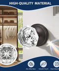 6 Pack Glass Door Knobs For Hallway And Closet Doors Crystal Round Diamond Passage Handles In Oil Rubbed Bronze Finish