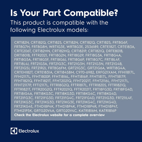 Electrolux compatibility chart for refrigerator models and White Refrigerator Shelf Trim Replacement For Standard Fridges