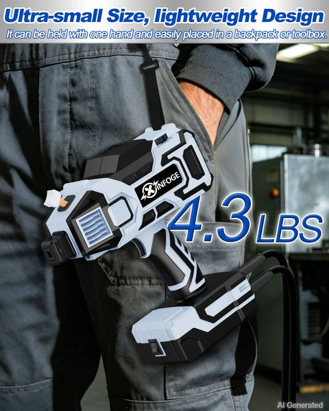 Compact 110V MMA Welder with LCD Display and IGBT Inverter Portable Arc Welder Gun handheld at 4.3 lbs