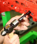 Person using Workhorse Spark Plug Thread Repair Kit With 3 Inserts, 1 Reamer, And Swaging Tool For M14 X 1.25 Spark Plug Threads