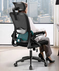 Ergonomic Mesh Office Chair With Lumbar Support High Back Desk Chair Flip Up Armrests Big And Tall 400 Pound Capacity Headrest