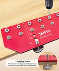 11 Hole Shelf Pin Jig For Cabinets And Wardrobes, Adjustable Shelf Hole Jig With One Quarter Inch And Five Mm Drill Bits in use