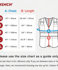 Size chart for Top Level High Visibility Safety Vest With Bold Reflective Strips And Plenty Of Gear Pockets For Daily Grind.