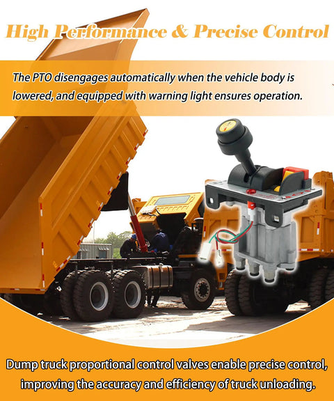 Power Take Off PTO Hoist Air Shift Control Valve With Push To Connect Fittings For Dump Truck Tipper Hydraulic System Durable Easy Install Valve Compatible With AV295 329358X