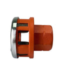 Side view of Replacement 1-1/4 Inch Pipe Thread Die For Ratchet Pipe Threader Kit Fits Most Kits Beefed Up Durable Hinged Plate Head