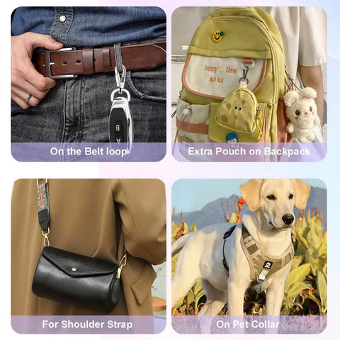 Heavy Duty Detachable Swivel Snap Hooks In Black Set Of Four Lobster Claw Clasps For keychains, bags, and pet collars.