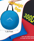 Portable Foldable Cornhole Boards Set 3 By 2 Feet With Carrying Case Quick Setup Lightweight And Stowable shown with blue bag