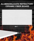 SIMOND STORE ceramic fiber insulation board, front view, 0.5 in thick, 19.7 x 39.4 in, high-temperature refractory