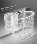 Three Light LED Bathroom Vanity Fixture Over Mirror 24 Inch Chrome Finish Dimmable With Clear Acrylic Lampshades 6000K Cold White