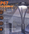 Super Bright 150W LED Post Top Light With 21000 Lumens (950W Equivalent), 5000K Daylight, IP67 Waterproof in rainy weather